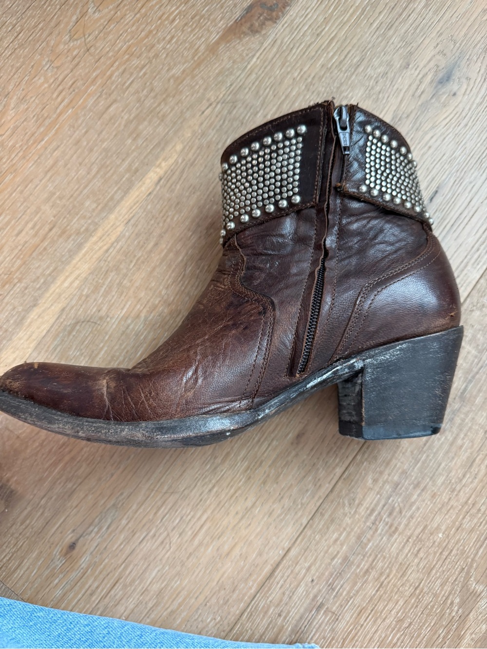 Old Gringo Clovis Studded Western Leather Ankle Boot Size 8b - Picture 5 of 8